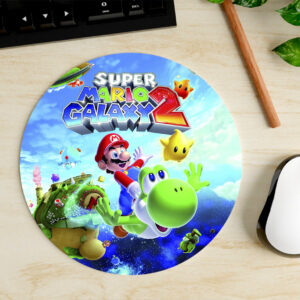 Mousepad Circular de Mario y Yoshi - Super Mario Galaxy 2