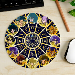 Mousepad Circular de Caballeros de oro - Caballeros del Zodiaco