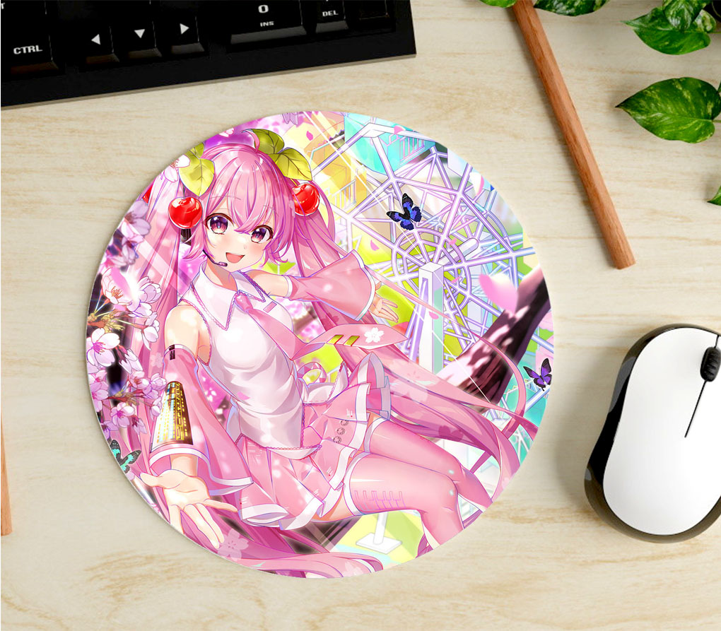 Mousepad Circular de Hatsune Miku - Vocaloid