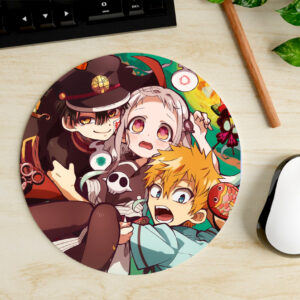 Mousepad Circular de Hanako Nene y Kou - Jibaku Shounen Hanako-kun