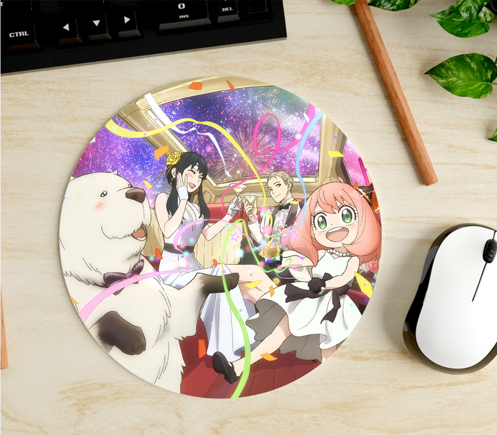 Mousepad Circular de Familia Forger - Spy x Family