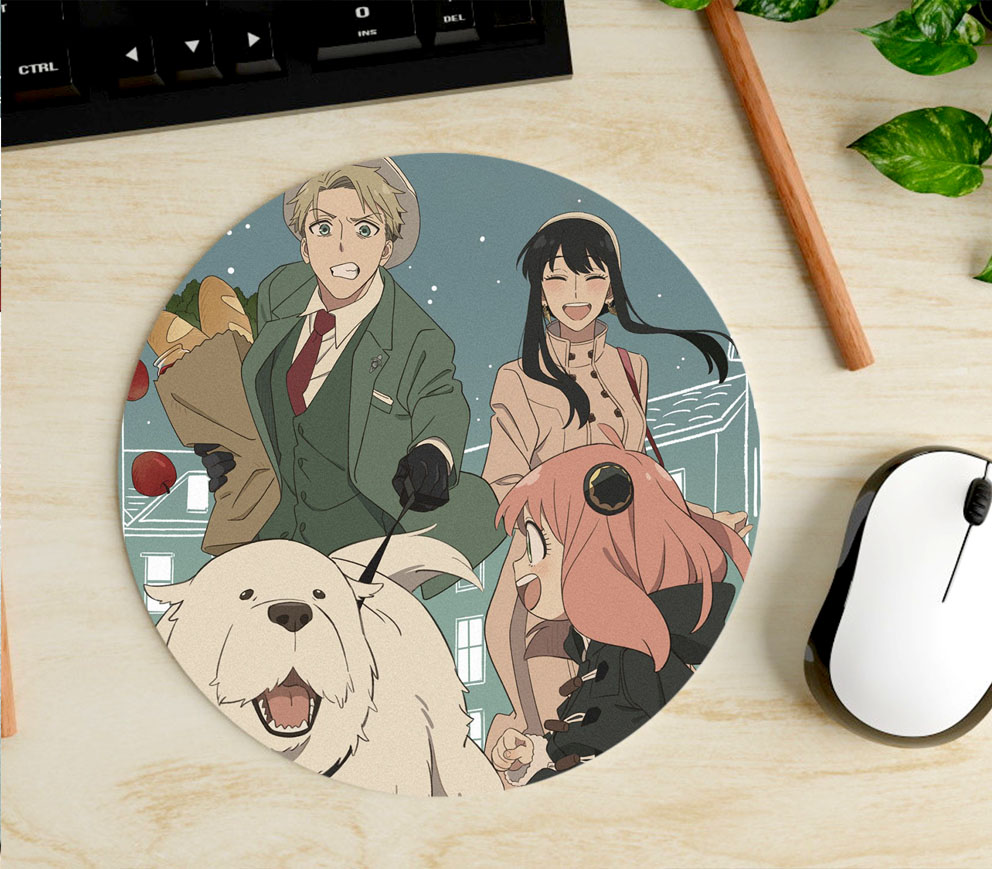 Mousepad Circular de Familia Forger - Spy x Family