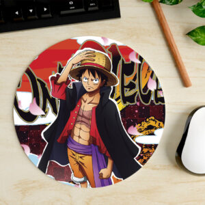 Mousepad Circular de Monkey D. Luffy - One Piece