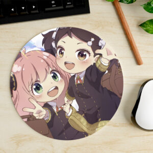 Mousepad Circular de Anya y Becky - Spy x Family