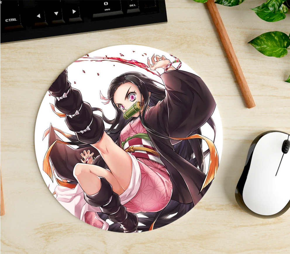 Mousepad Circular de Nezuko Kamado - Kimetsu no Yaiba