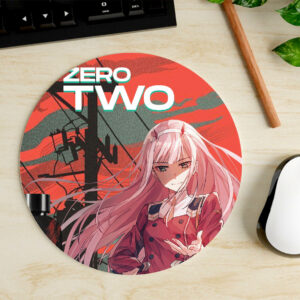 Mousepad Circular de Zero Two - Darling in the Franxx