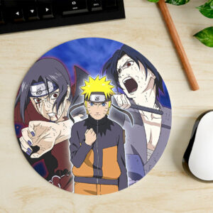 Mousepad Circular de Naruto e Itachi - Naruto Shippuden