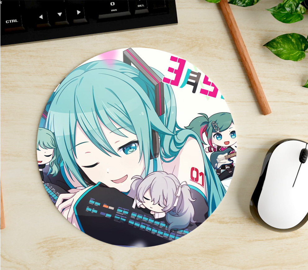 Mousepad Circular de Hatsune Miku - Vocaloid