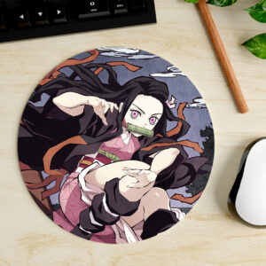 Mousepad Circular de Nezuko Kamado - Kimetsu no Yaiba
