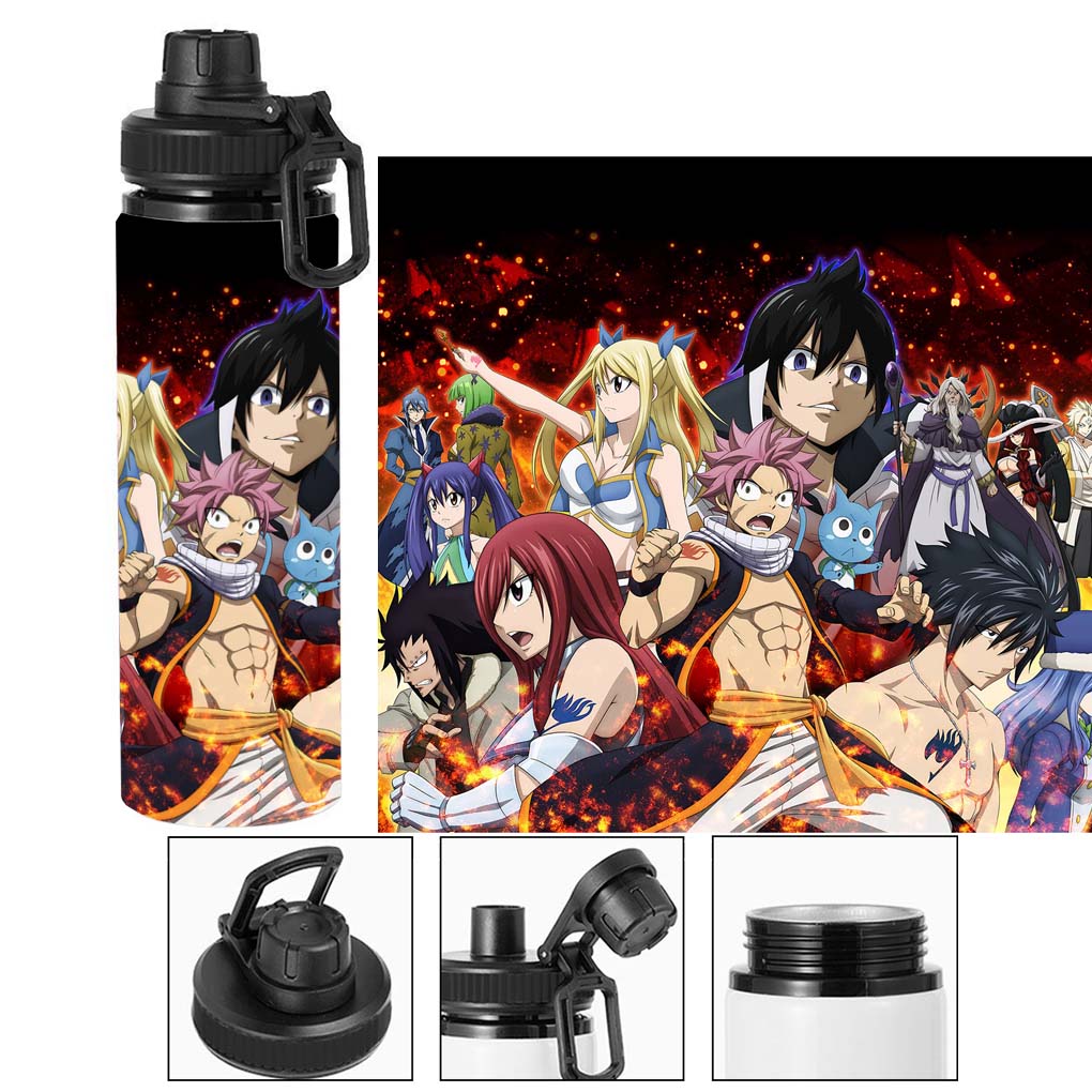 Termo metalico de Natsu y amigos - Fairy Tail