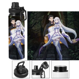 Termo metalico de Subaru y Emilia - Re:Zero