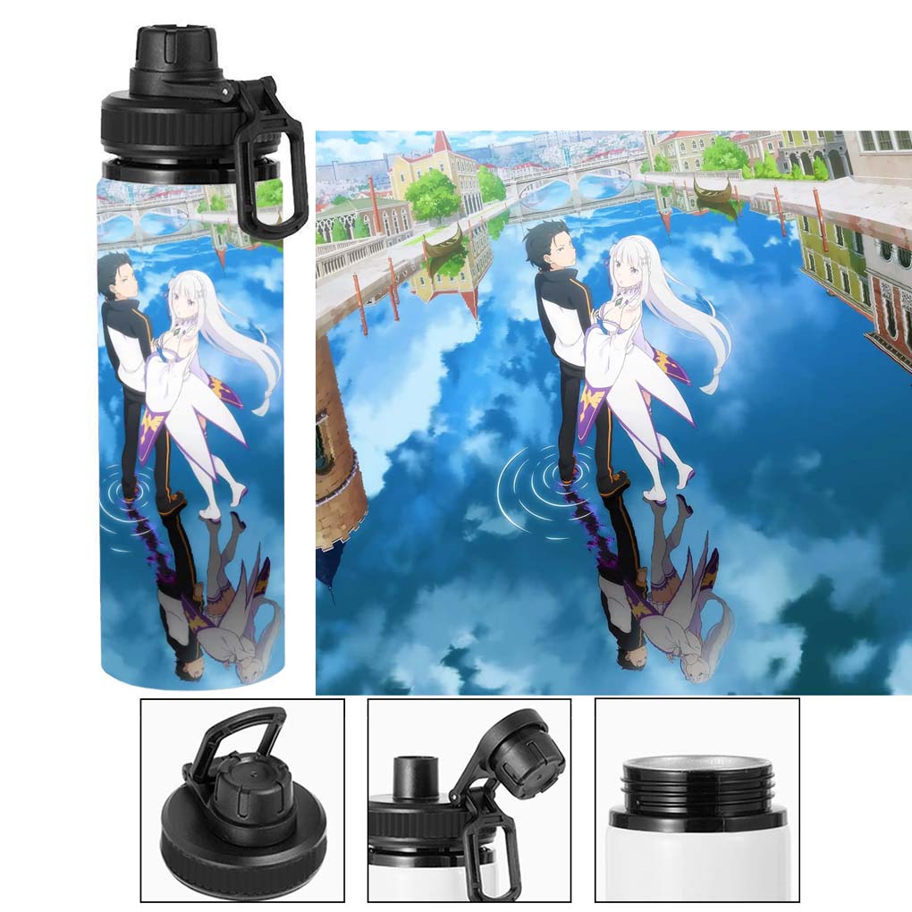 Termo metalico de Subaru y Emilia - Re:Zero