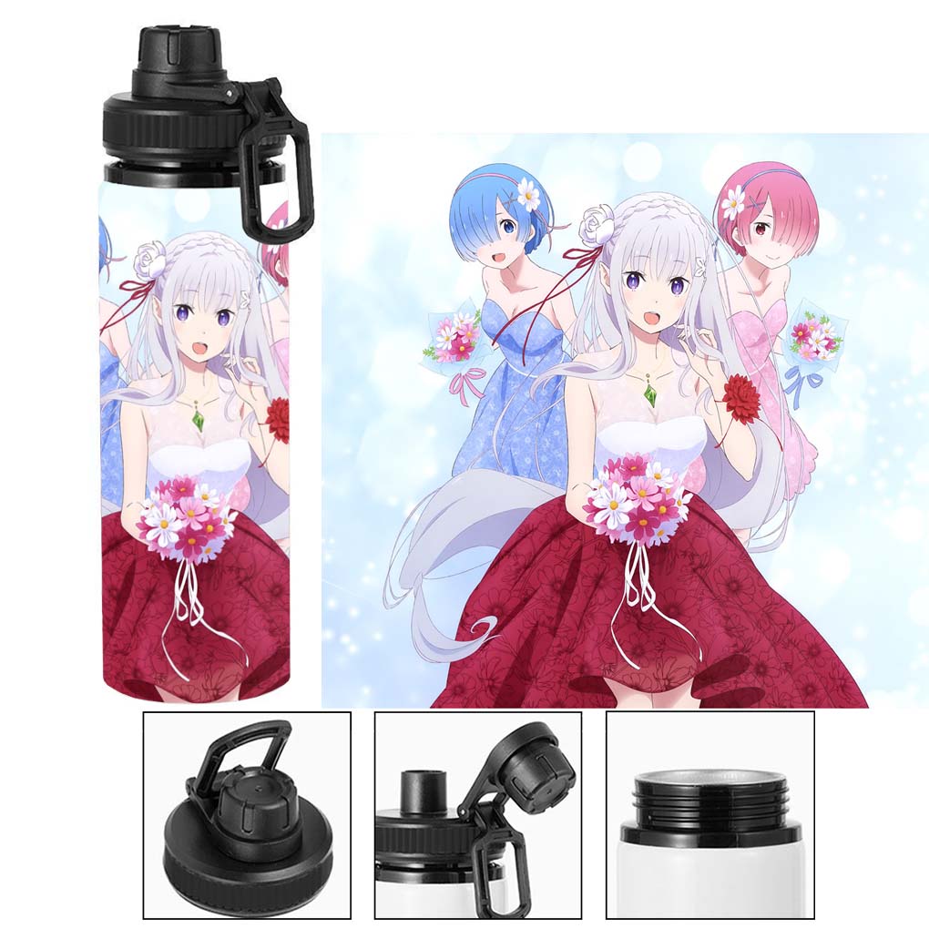 Termo metalico de Rem y Emilia - Re:Zero