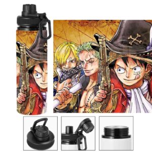 Termo metalico de Luffy Zoro y Sanji - One Piece