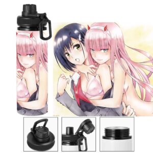 Termo metalico de Zero Two e Ichigo - Darling in the Franxx